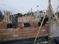 metselwerk binnenspouwblad met keramische holle wandsteen